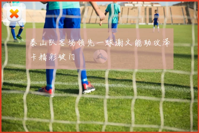 泰山队客场领先一球谢文能助攻泽卡精彩破门